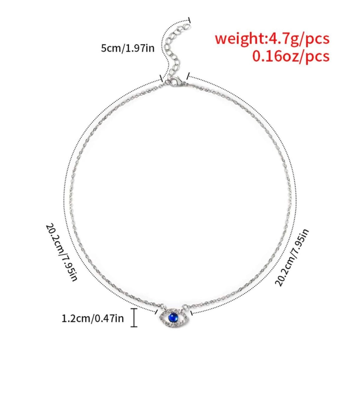 Evil Eye Necklace, Protection Pendant, Silver Eye Pendant, Gemstone Eye, Eye of Protection, Third Eye, Protect, Dainty, Feminine