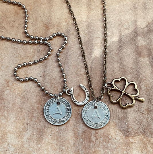 Atlantic City Transit Token Necklace, Lucky Pendant, Vintage AC Transportation Coin Jewelry, Custom Chain and Charm