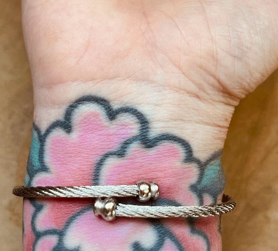 Silver Rope Bangle Watch, Round Bezel Watch, Pointer Quartz, White & Silver, Adjustable, Bracelet Stack, Minimalist, Retro Style, Dainty, Elegant Twist Band