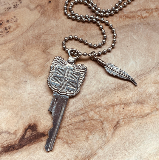 Vintage Dodge Key Necklace or Keychain, Upcycled Car Key Jewelry, Dodge Charger Challenger Dart Ram Accessory, Custom Chain & Charm Options