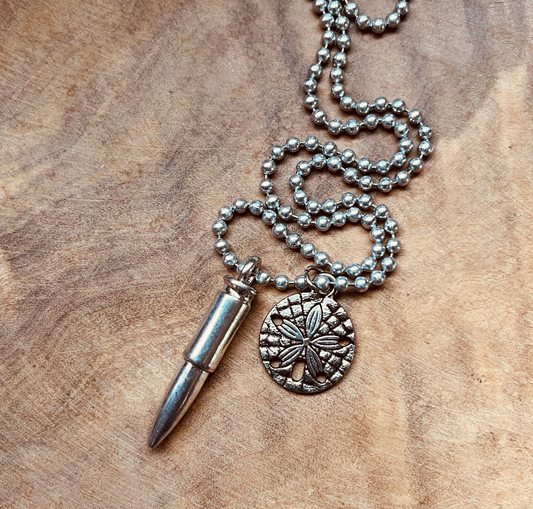Bullet Necklace, Ammo Necklace, Bullet Charm, Gun Jewelry, Bullet Pendant, Gun Girl Jewelry, Country Girl Necklace, Rifle Jewelry, Shooting Sports Jewelry, Silver Bullet Necklace