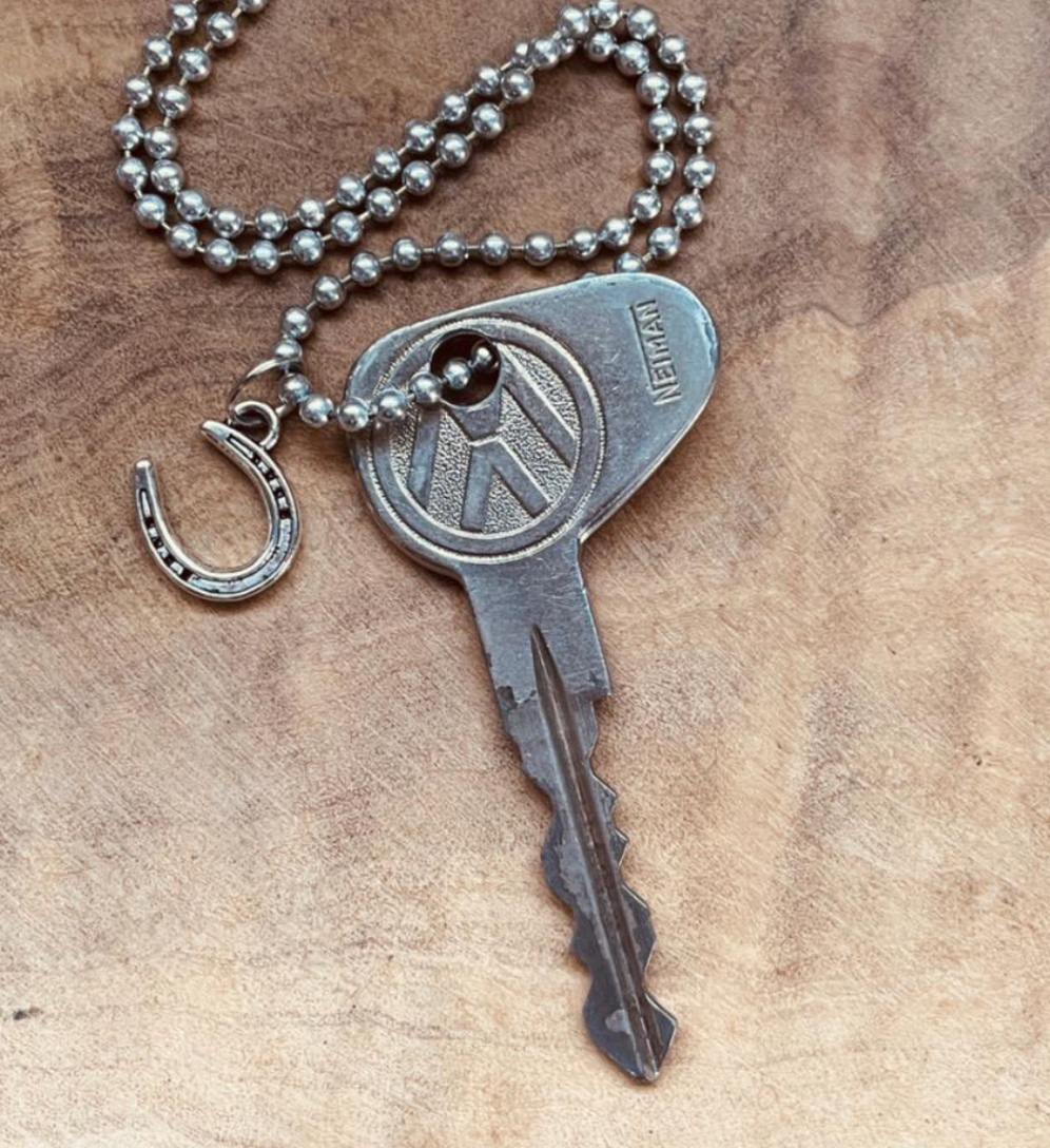 Vintage Volkswagen Key Necklace or Keychain, VW Beetle Bus Golf Jetta Rabbit, Classic VW Accessory