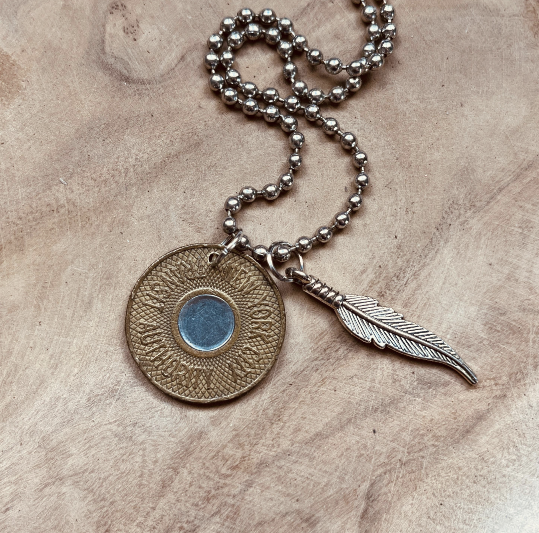 Vintage NYC Transit Token Necklace or Keychain, Authentic New York Subway Token Jewelry, Custom Charm