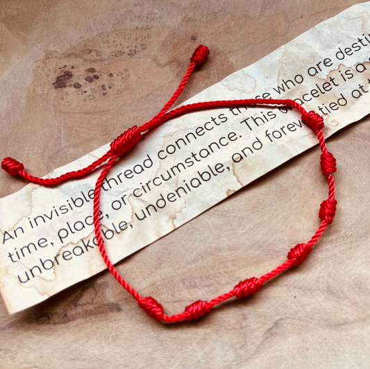 Red String of Fate Bracelet, Invisible Thread Bracelet, Soulmate Destiny Bracelet, Adjustable Red String Bracelet Gift