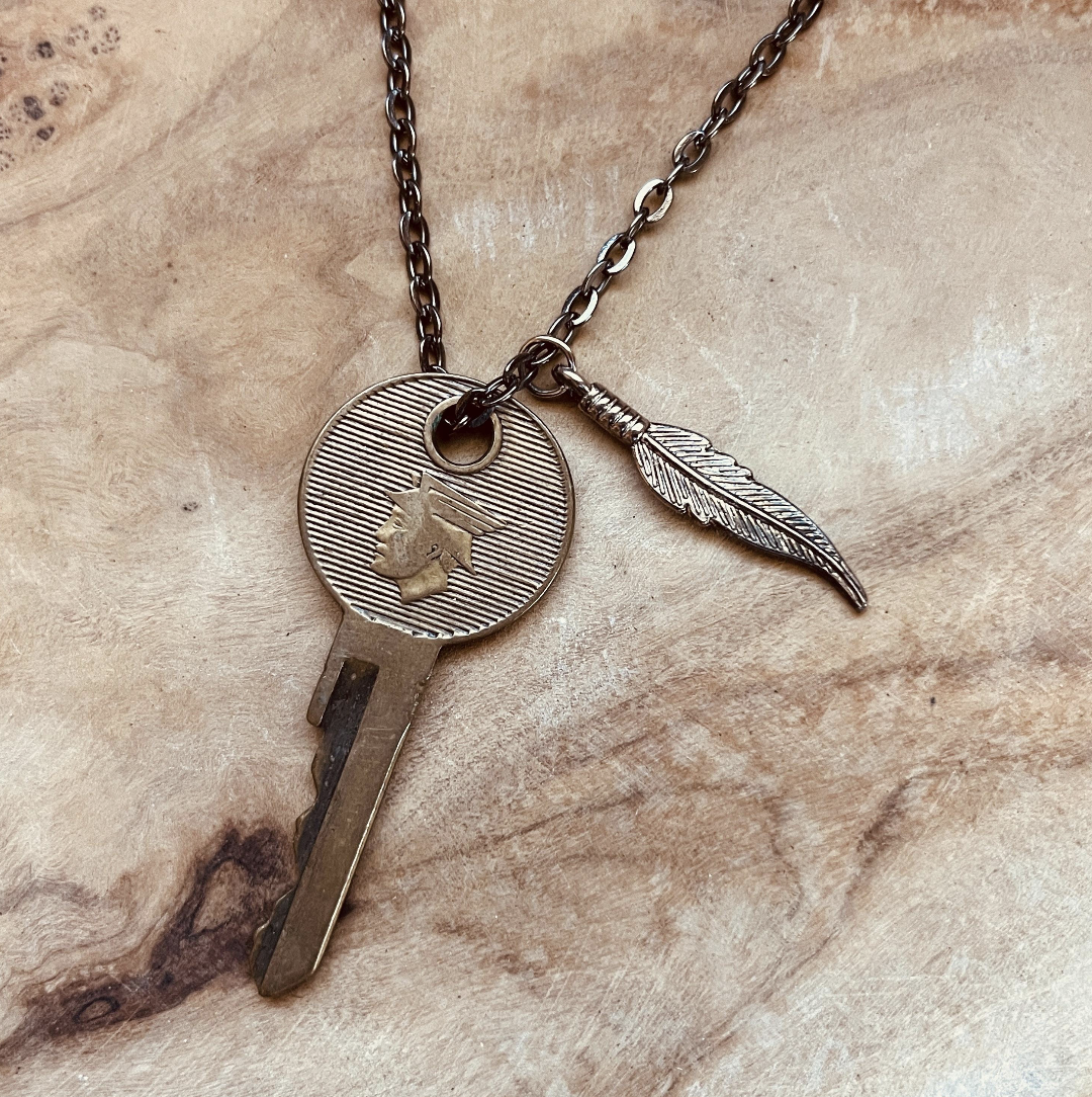 Vintage Mercury Car Key Necklace or Keychain, Cougar, Comet, Monterey, Marquis, Montego, Grand Marquis, Custom Chain Charm