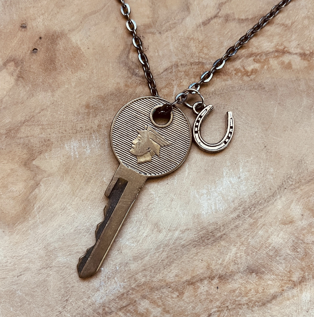 Vintage Mercury Car Key Necklace or Keychain, Cougar, Comet, Monterey, Marquis, Montego, Grand Marquis, Custom Chain Charm