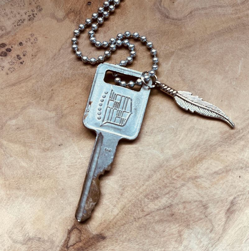 Vintage Cadillac Key Necklace, DeVille, Escalade, Eldorado, Fleetwood, Seville, Classic Cadillac Keychain Jewelry