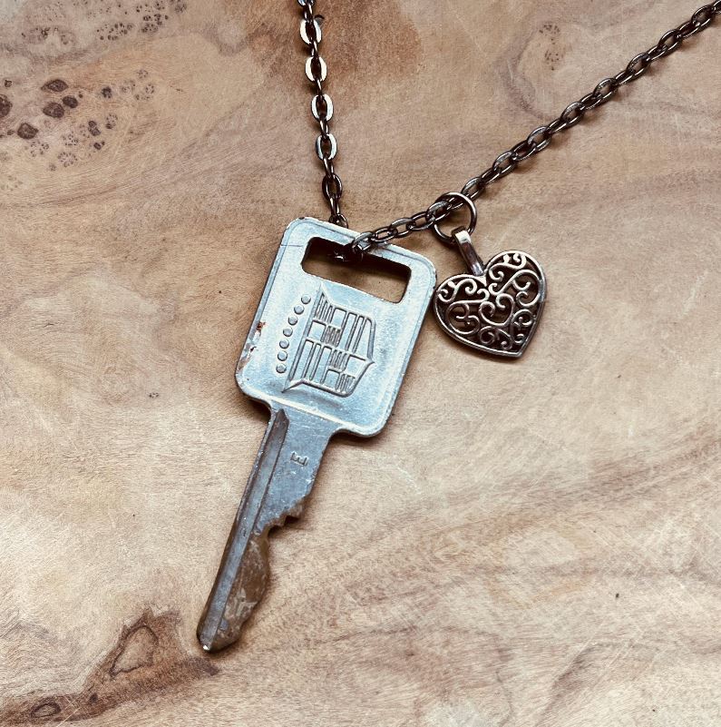 Vintage Cadillac Key Necklace, DeVille, Escalade, Eldorado, Fleetwood, Seville, Classic Cadillac Keychain Jewelry