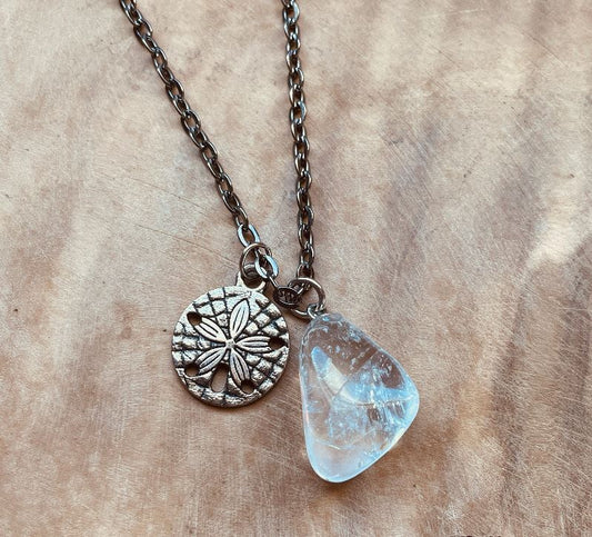 Cape May Diamond Necklace, Beach Stone, Quartz, Raw Diamond Pendant, Cape May Diamonds, Personalized Jewelry, Crystal, New Jersey, Rare Gem