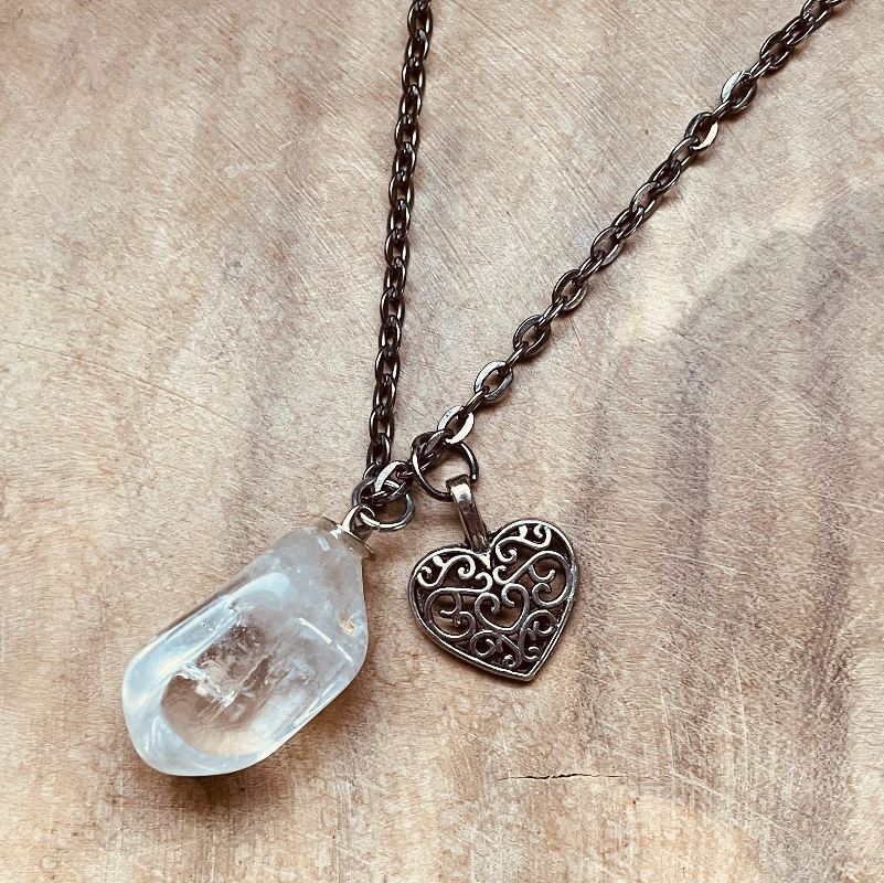 Cape May Diamond Necklace, Beach Stone, Quartz, Raw Diamond Pendant, Cape May Diamonds, Personalized Jewelry, Crystal, New Jersey, Rare Gem