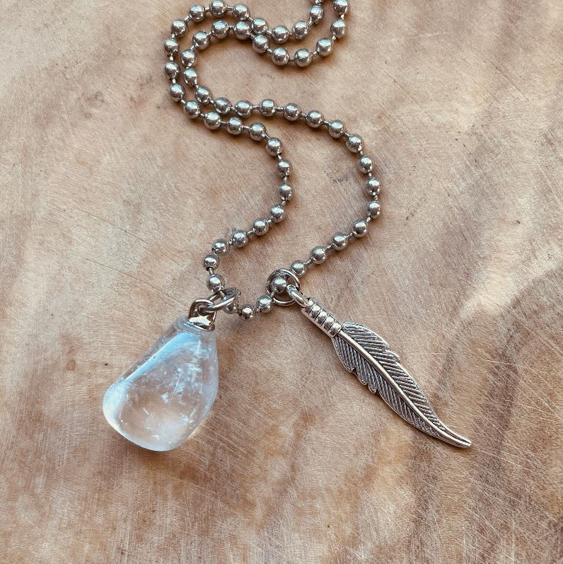 Cape May Diamond Necklace, Beach Stone, Quartz, Raw Diamond Pendant, Cape May Diamonds, Personalized Jewelry, Crystal, New Jersey, Rare Gem