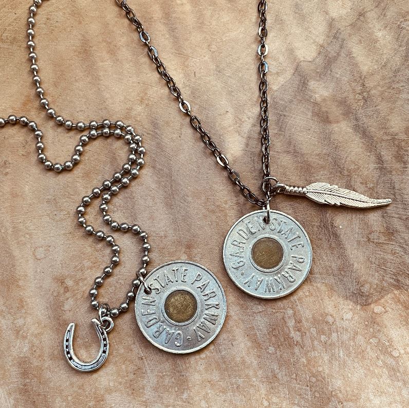 Authentic New Jersey Transit Token Necklace Vintage NJ Transit Coin Jewelry Custom Chain Charm