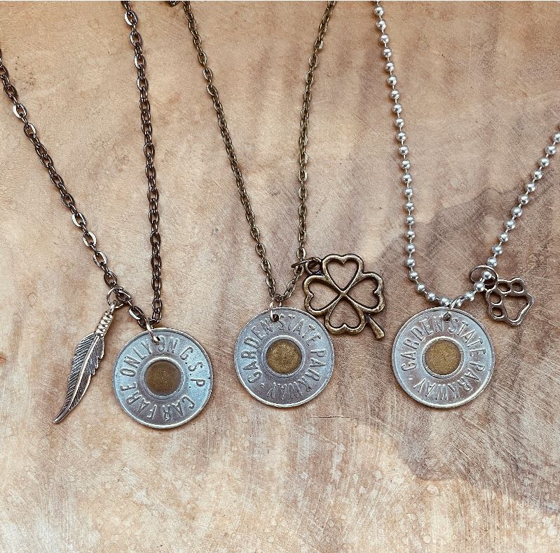 Authentic New Jersey Transit Token Necklace Vintage NJ Transit Coin Jewelry Custom Chain Charm