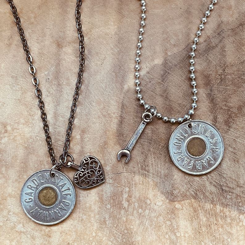 Authentic New Jersey Transit Token Necklace Vintage NJ Transit Coin Jewelry Custom Chain Charm