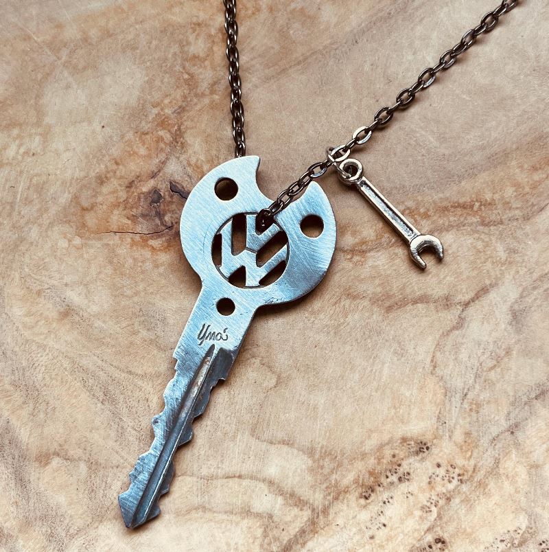 Vintage Volkswagen Key Necklace or Keychain, Upcycled VW Key Jewelry, Beetle, Bus, Jetta, Golf, GTI
