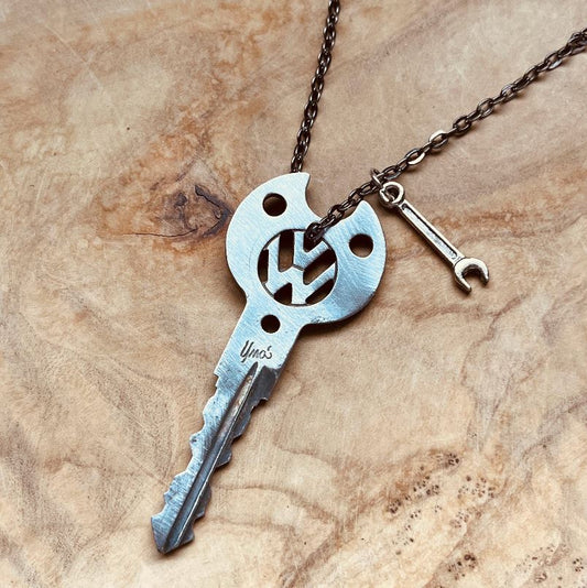 Vintage Volkswagen Key Necklace or Keychain, Upcycled VW Key Jewelry, Beetle, Bus, Jetta, Golf, GTI